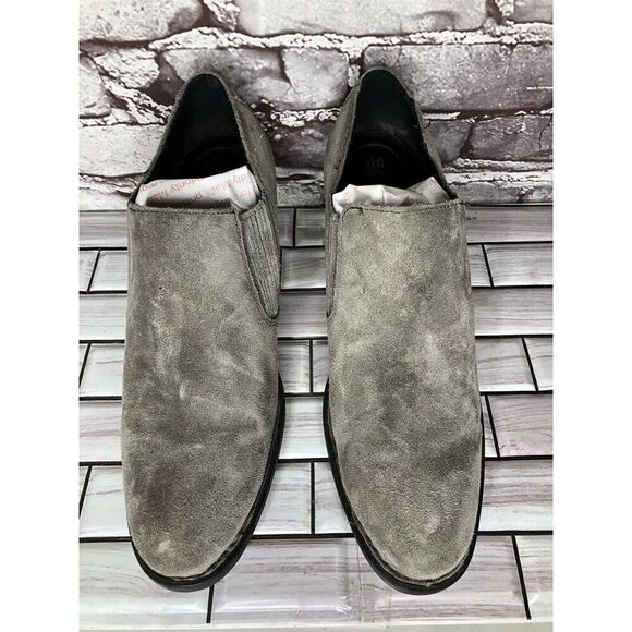 Born Fredrika Gray Suede Leather Pointed Low Cut Heel Booties Women Sz 11M US/43 - Picture 2 of 16